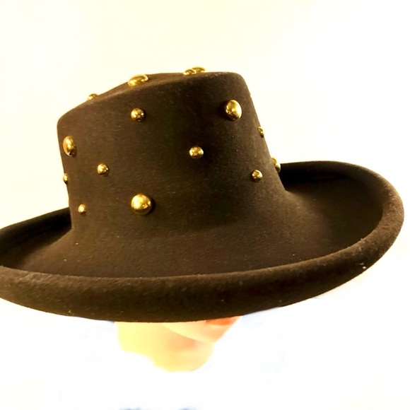 Commodore | Accessories | Women Commodore Felt Hat Studded Top | Poshmark